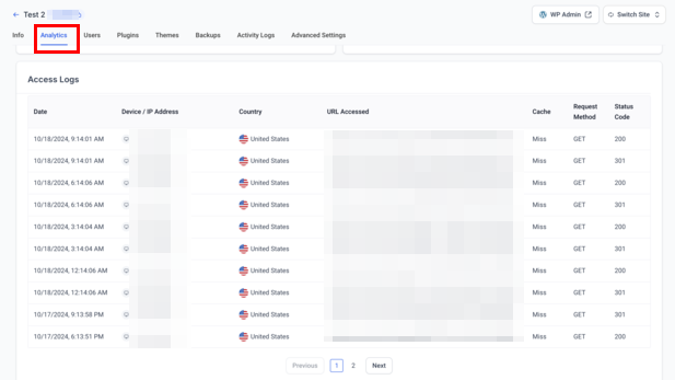 WordPress Logs – figure 5